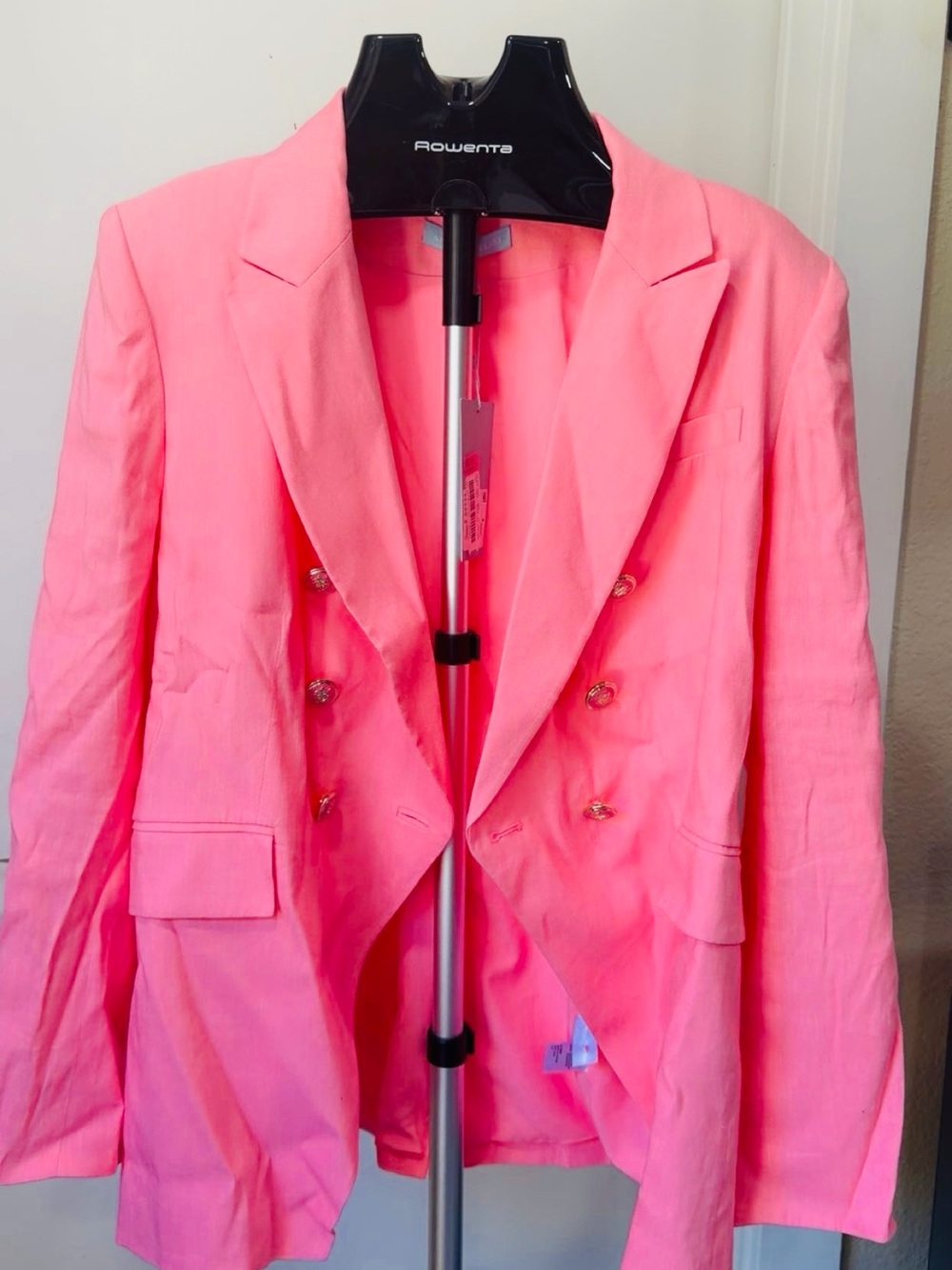 Express Hot Pink Double-Breasted Blazer